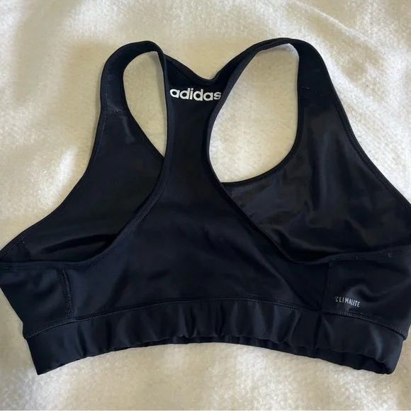 Adidas Black Sports Bra Racerback Medium Support - Picture 3 of 6